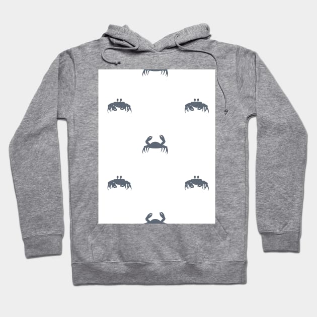 Silhouette seamless pattern of crabs Hoodie by essskina